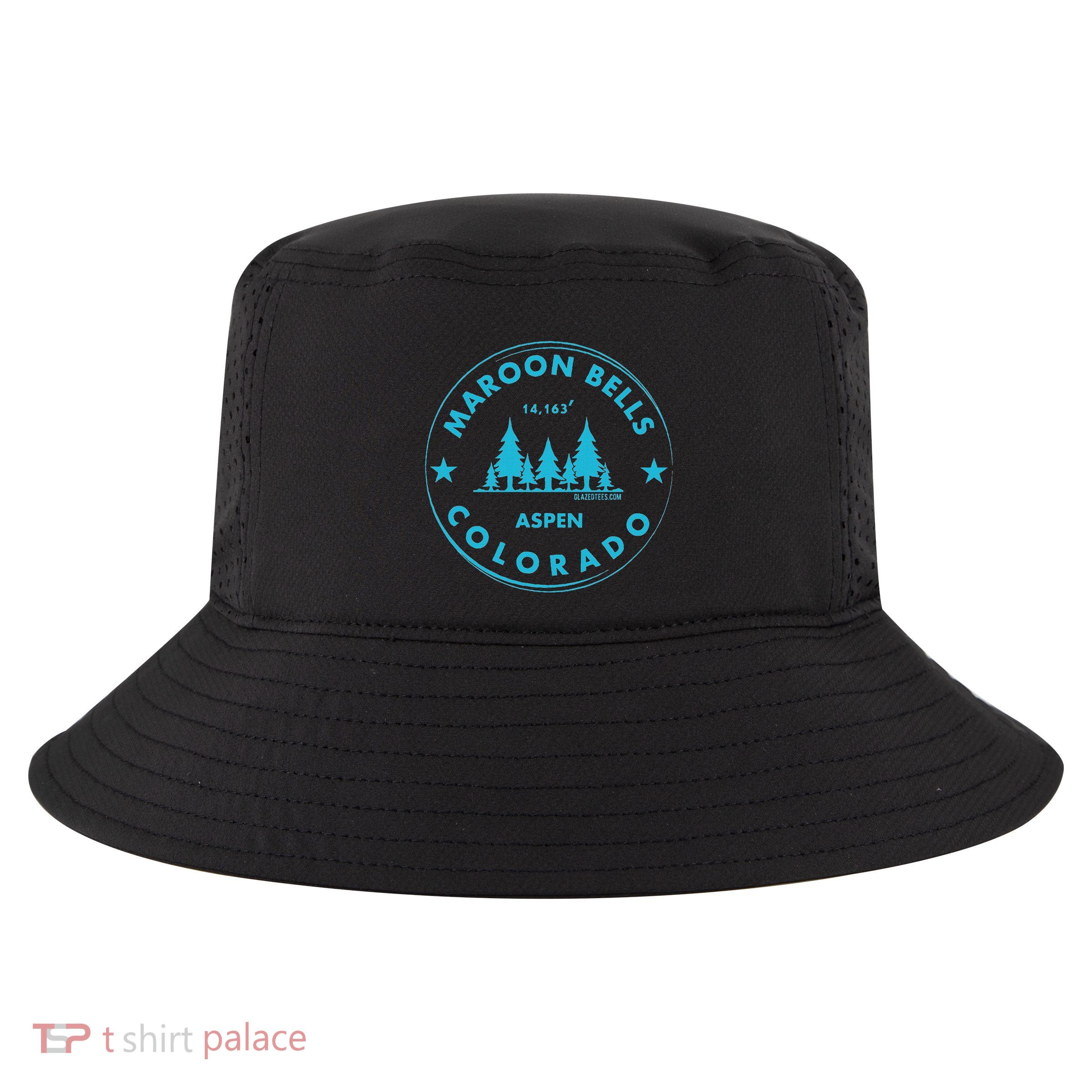 Maroon Bells Aspen Colorado Bluebird Forest Mountain Cool Comfort Performance Bucket Hat