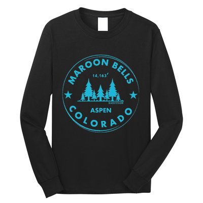 Maroon Bells Aspen Colorado Bluebird Forest Mountain Long Sleeve Shirt