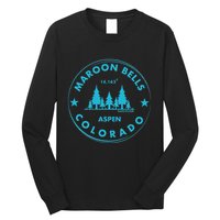 Maroon Bells Aspen Colorado Bluebird Forest Mountain Long Sleeve Shirt