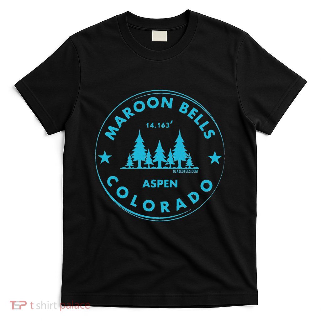 Maroon Bells Aspen Colorado Bluebird Forest Mountain T-Shirt