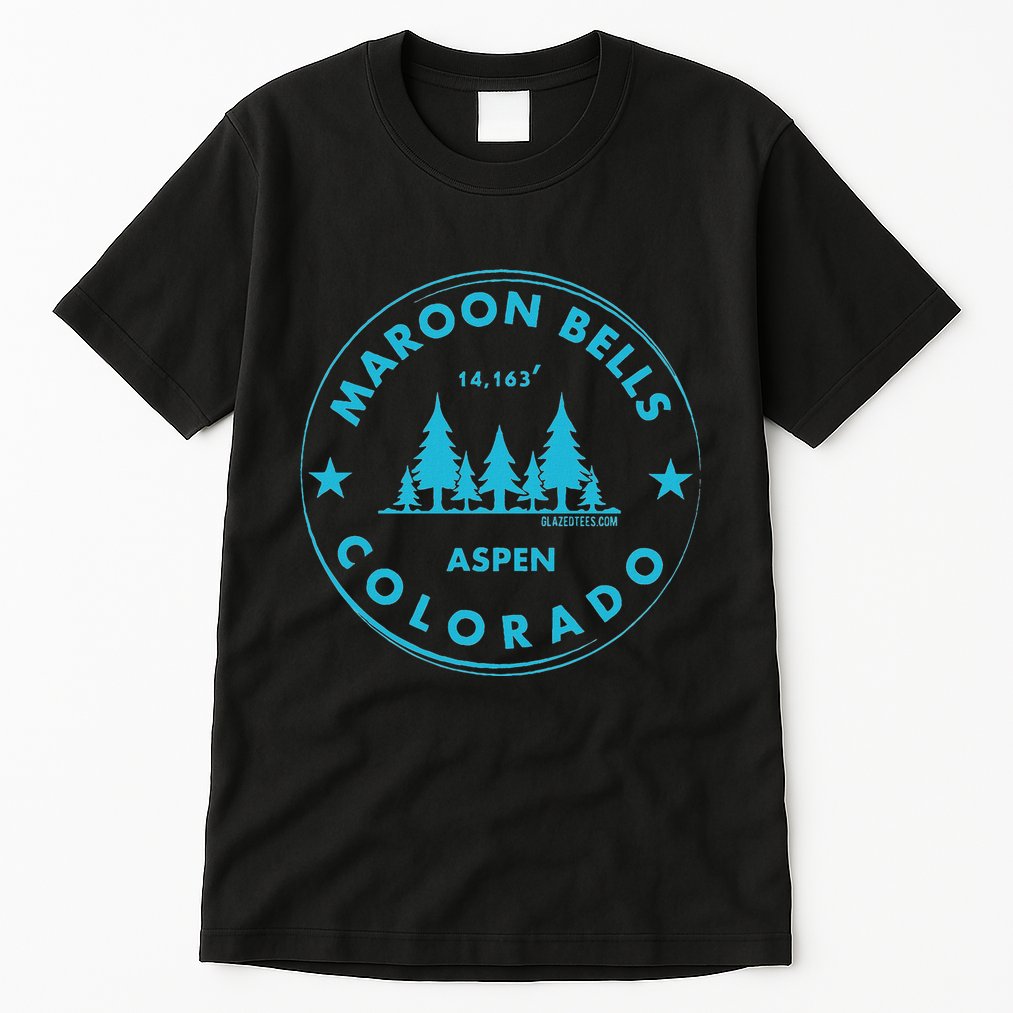Maroon Bells Aspen Colorado Bluebird Forest Mountain Tall T-Shirt