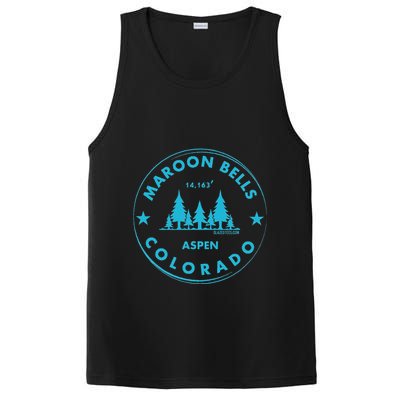 Maroon Bells Aspen Colorado Bluebird Forest Mountain PosiCharge Competitor Tank