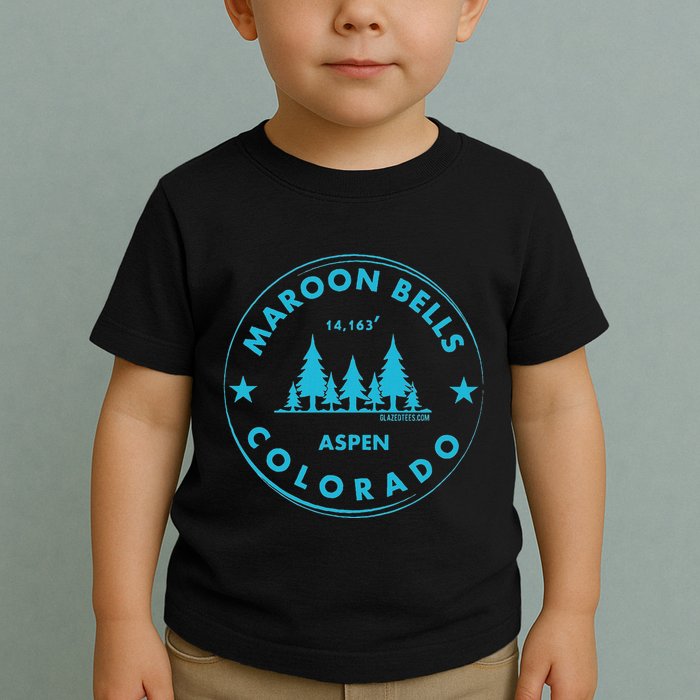 Maroon Bells Aspen Colorado Bluebird Forest Mountain Toddler T-Shirt