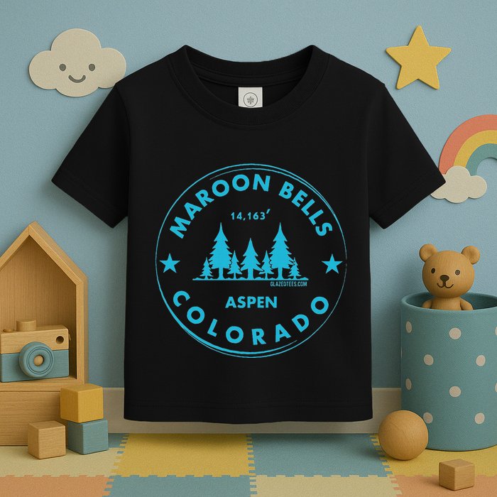 Maroon Bells Aspen Colorado Bluebird Forest Mountain Toddler T-Shirt