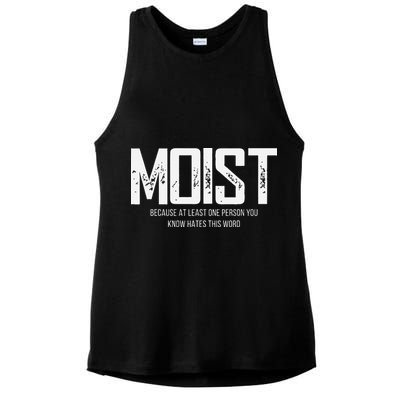 Moist Because At Least One Person You Know Hates This Word Ladies PosiCharge Tri-Blend Wicking Tank