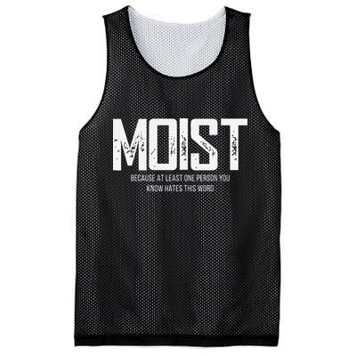 Moist Because At Least One Person You Know Hates This Word Mesh Reversible Basketball Jersey Tank