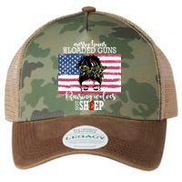 Messy Buns And Loaded Guns Raising Wolves Not Sheep Legacy Tie Dye Trucker Hat