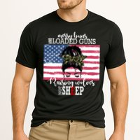 Messy Buns And Loaded Guns Raising Wolves Not Sheep Performance Shirt