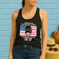 Messy Buns And Loaded Guns Raising Wolves Not Sheep Womens Tank Top