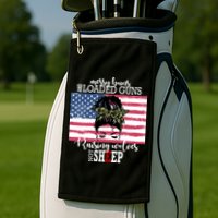 Messy Buns And Loaded Guns Raising Wolves Not Sheep Golf Towel