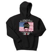 Messy Buns And Loaded Guns Raising Wolves Not Sheep Kids Hoodie