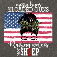 Messy Buns And Loaded Guns Raising Wolves Not Sheep Cotton Canvas Backpack