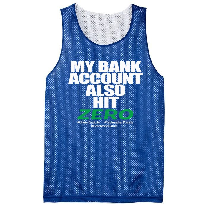 My Bank Account Also Hit Zero Mesh Reversible Basketball Jersey Tank