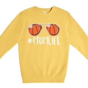 Momlife Basketball Aviators Mother's Day Bball Mom Life Great Gift Premium Crewneck Sweatshirt