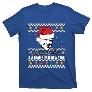 Merry Biden And A Trumpfree New Year Ugly Christmas Gift T-Shirt