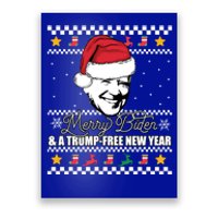 Merry Biden And A Trumpfree New Year Ugly Christmas Gift Poster