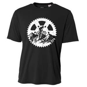 Mountain Biking Art For Women Mtb Mountain Biker Cooling Performance Crew T-Shirt