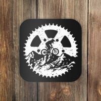 Mountain Biking Art For Women Mtb Mountain Biker Coaster