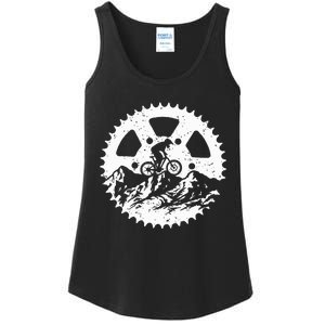 Mountain Biking Art For Women Mtb Mountain Biker Ladies Essential Tank