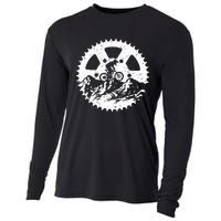 Mountain Biking Art For Women Mtb Mountain Biker Cooling Performance Long Sleeve Crew