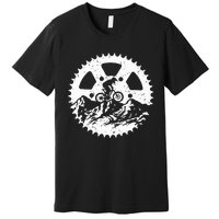 Mountain Biking Art For Women Mtb Mountain Biker Premium T-Shirt