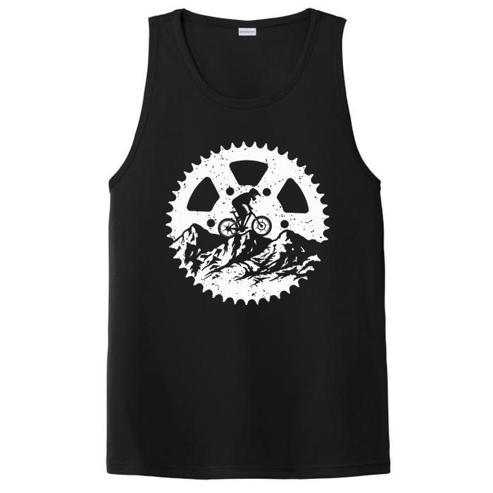 Mountain Biking Art For Women Mtb Mountain Biker PosiCharge Competitor Tank