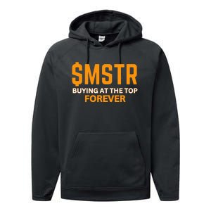 $Mstr Buying At The Top Forever Microstrategy Bitcoin Performance Fleece Hoodie