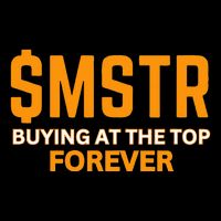 $Mstr Buying At The Top Forever Microstrategy Bitcoin Full-Length Apron With Pockets