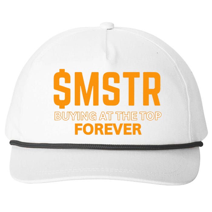 $Mstr Buying At The Top Forever Microstrategy Bitcoin Snapback Five-Panel Rope Hat