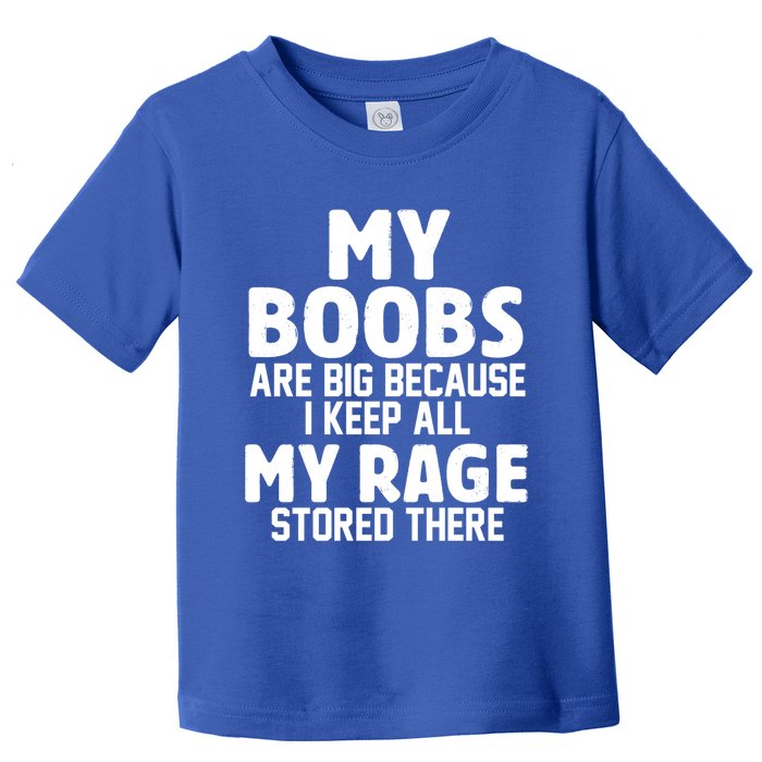 My Boobs Are Big Because I Keep All My Rage Stored There Gift Toddler T-Shirt