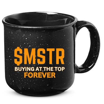 $Mstr Buying At The Top Forever Microstrategy Bitcoin 15oz Campfire Ceramic Mug