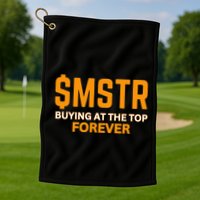$Mstr Buying At The Top Forever Microstrategy Bitcoin Golf Towel