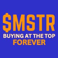$Mstr Buying At The Top Forever Microstrategy Bitcoin Full-Length Apron With Pockets