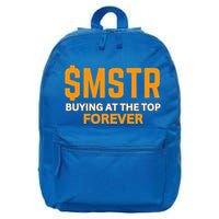 $Mstr Buying At The Top Forever Microstrategy Bitcoin 16 in Basic Backpack