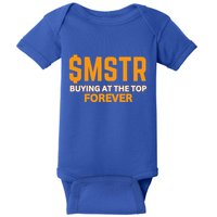 $Mstr Buying At The Top Forever Microstrategy Bitcoin Baby Bodysuit