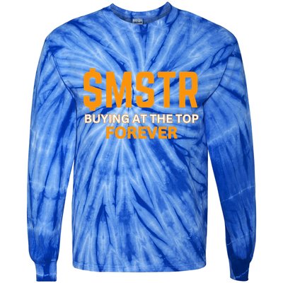 $Mstr Buying At The Top Forever Microstrategy Bitcoin Tie-Dye Long Sleeve Shirt