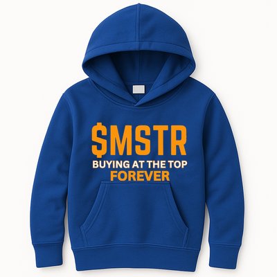 $Mstr Buying At The Top Forever Microstrategy Bitcoin Kids Hoodie