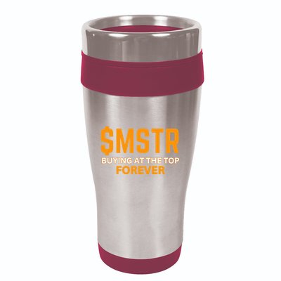 $Mstr Buying At The Top Forever Microstrategy Bitcoin 16oz Travel Tumbler