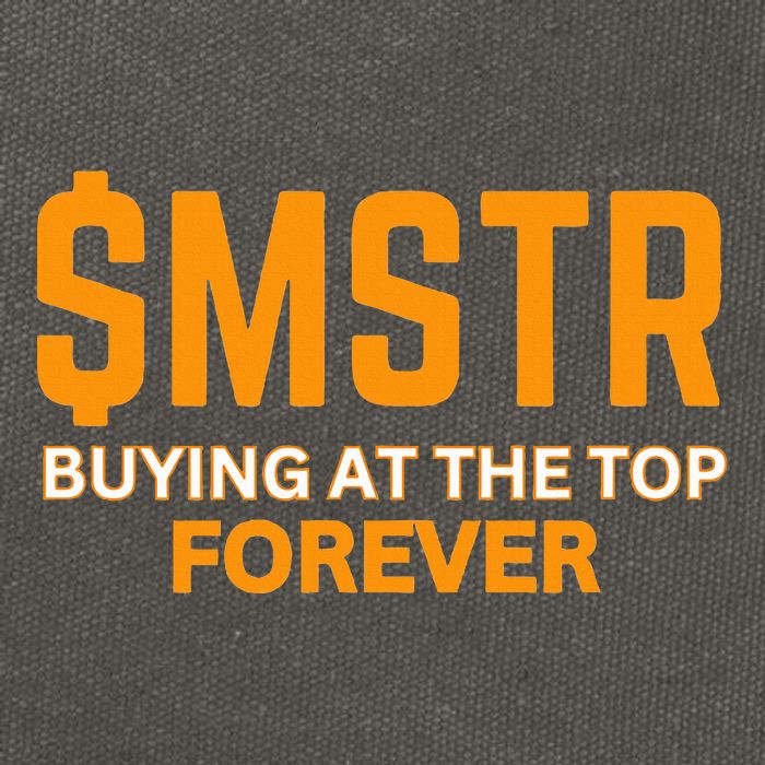 $Mstr Buying At The Top Forever Microstrategy Bitcoin Cotton Canvas Backpack