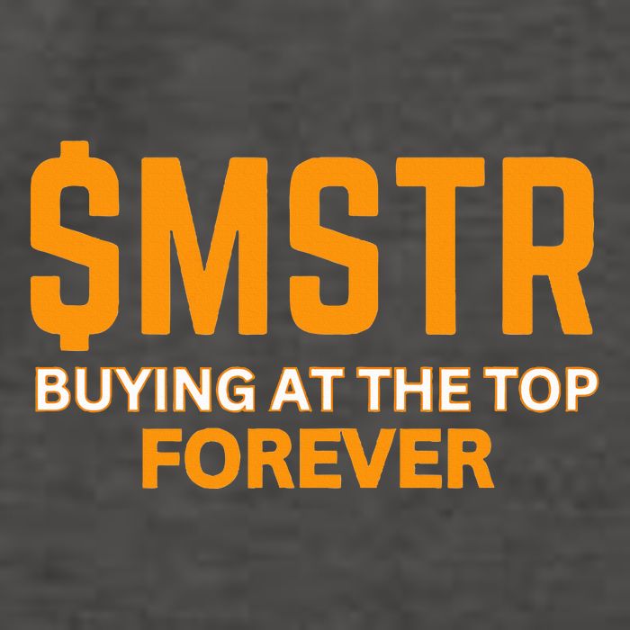 $Mstr Buying At The Top Forever Microstrategy Bitcoin Vector Backpack