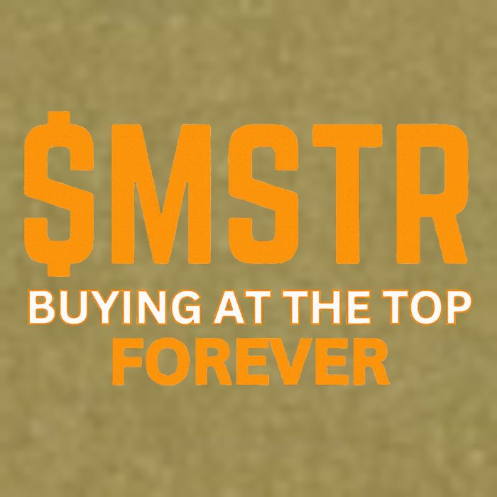 $Mstr Buying At The Top Forever Microstrategy Bitcoin Garment-Dyed Women's Muscle Tee