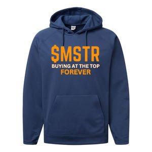 $Mstr Buying At The Top Forever Microstrategy Bitcoin Performance Fleece Hoodie