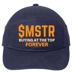 $Mstr Buying At The Top Forever Microstrategy Bitcoin 7-Panel Snapback Hat