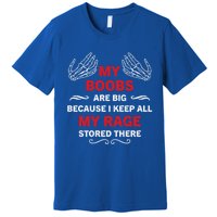 My Boobs Are Big Because I Keep All My Rage Stored There Gift Premium T-Shirt