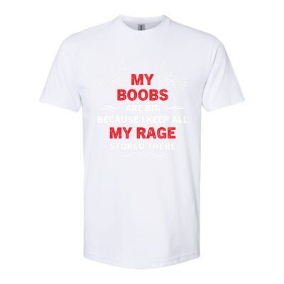 My Boobs Are Big Because I Keep All My Rage Stored There Gift Softstyle CVC T-Shirt