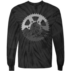 Mountain Biking Art Mtb Mountain Biker Tie-Dye Long Sleeve Shirt