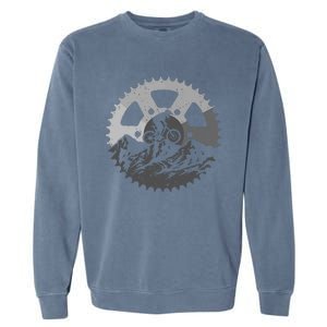 Mountain Biking Art Mtb Mountain Biker Garment-Dyed Sweatshirt