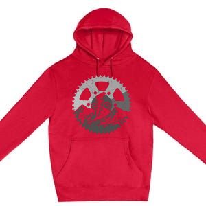 Mountain Biking Art Mtb Mountain Biker Premium Pullover Hoodie