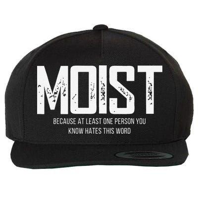 Moist Because At Least One Person You Know Hates This Word Wool Snapback Cap