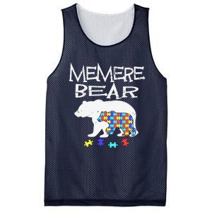 Memere Bear Autism Awareness Autism Mama Mom Mommy T Mesh Reversible Basketball Jersey Tank